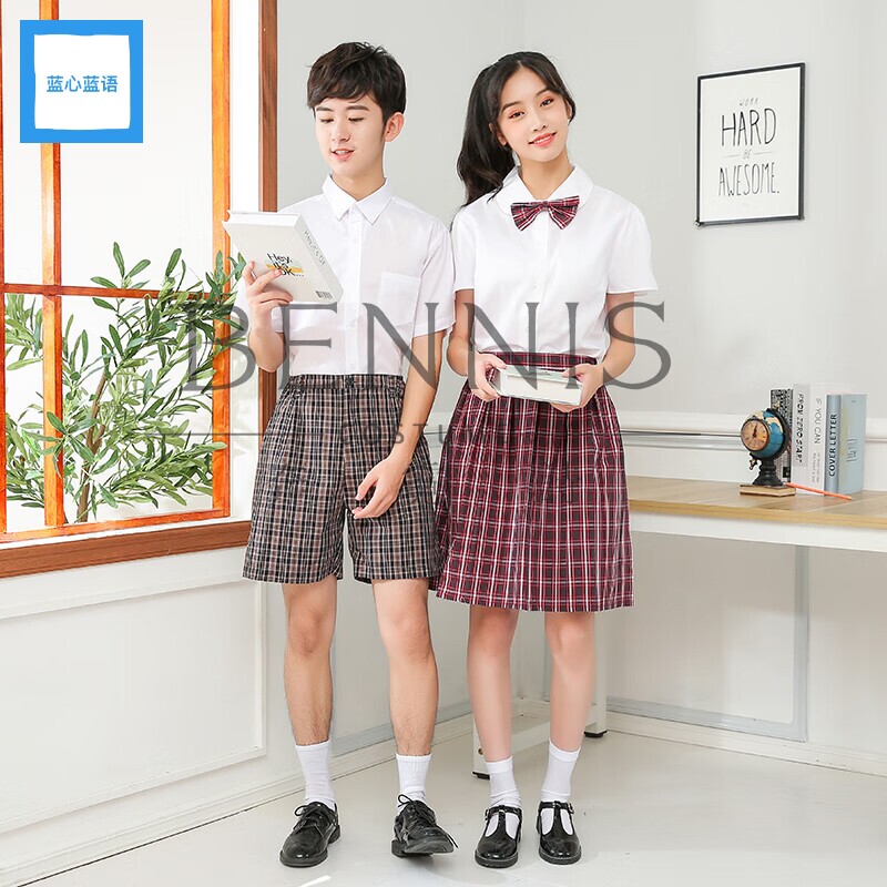 深圳校服小学礼服制服夏蓝心蓝语图片
