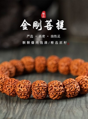 高油原籽树王小金刚菩提手串爆肉五瓣核桃佛珠盘玩男士文玩手链女