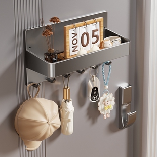 磁吸置物架壁挂入户门后玄关置物收纳钥匙挂钩拖鞋雨伞架磁铁冰箱