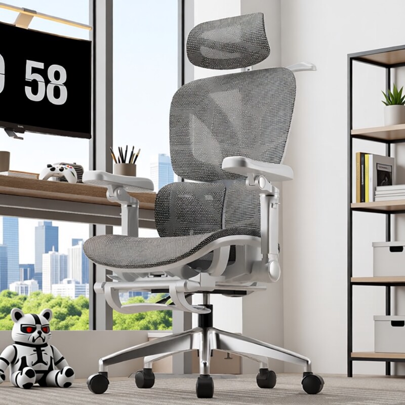 人体工学椅子护腰电脑椅舒适久坐办公室靠背竞布艺电竞座椅打游戏