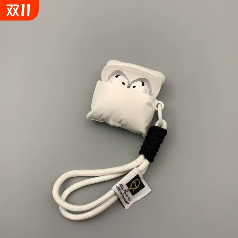 适用airpodspro3保护套软硅胶苹果耳机套airpods4创意枕头新款高级感挂绳airpod二代软壳airpodspro2盒可爱
