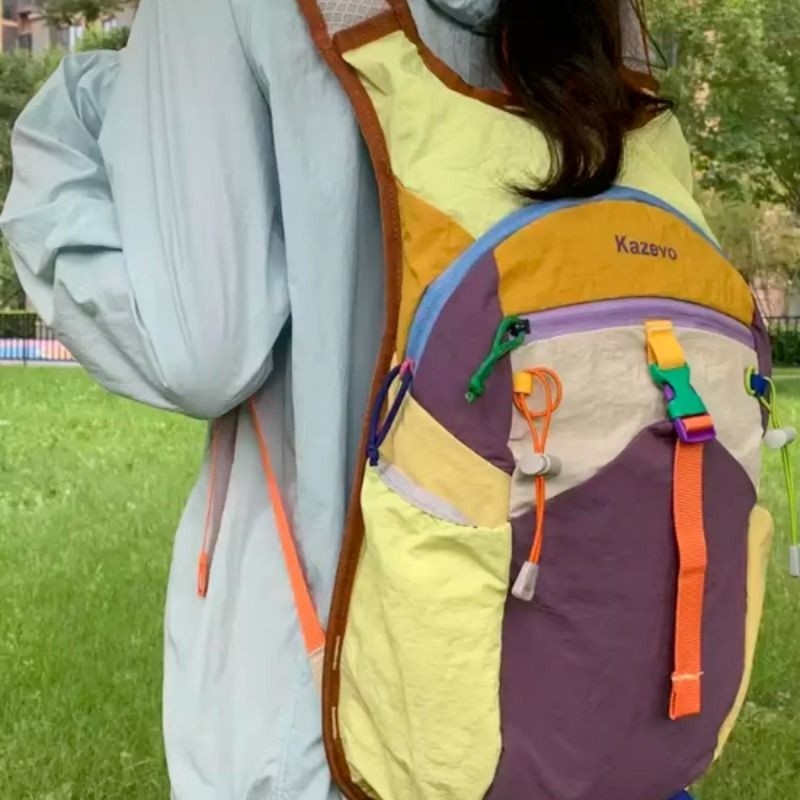 双肩包女小众设计多巴胺大容量背包户外徒步登山包骑行包尼龙休闲,箱包皮具/热销女包/男包,双肩背包,淘宝优惠券,粉丝福利购,淘宝优惠卷