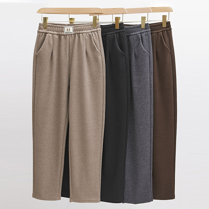 中老年妈妈秋季直筒奶奶裤子休闲