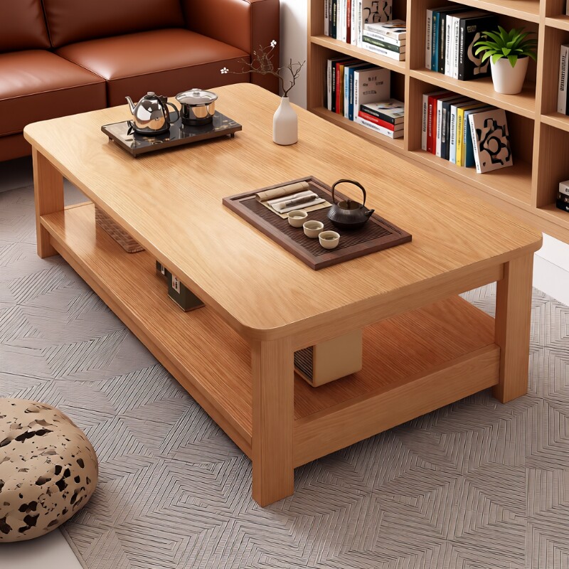 2026新款茶几客厅家用小户型桌子原木风可移动方形阳台简易茶几桌