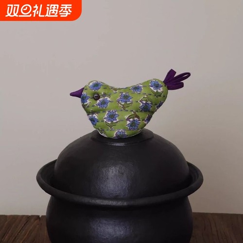 手缝可爱小鸟铁锅把手厨房微波炉砂锅珐琅锅帽隔热铸铁锅防烫手套