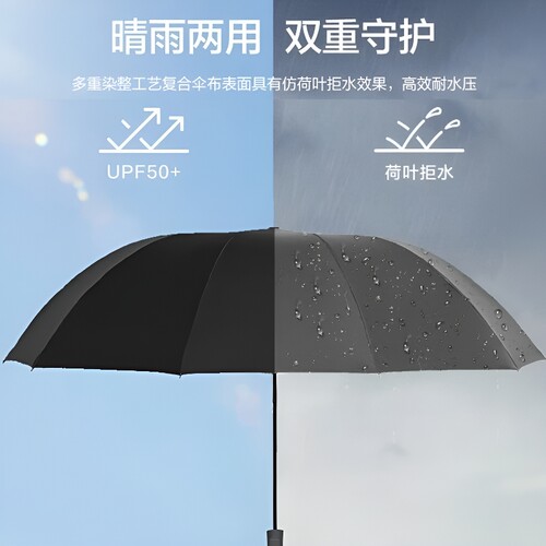 晴雨两用折叠伞UPF50+防晒拒水