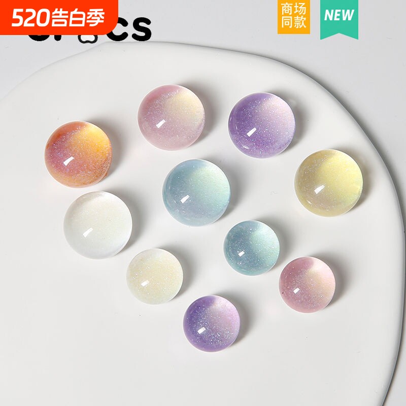 CROSS星空感闪粉洞洞鞋配饰DIY配饰智必星鞋扣鞋花鞋装饰配件