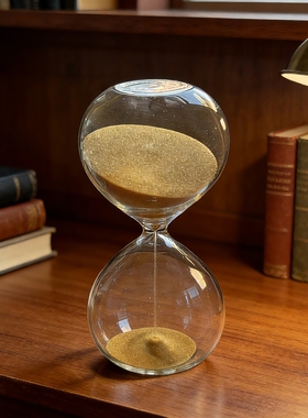 中式玻璃沙漏计时器桌面摆件装饰