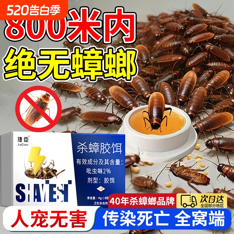 蟑螂药非无毒家用全窝室内强效端除虫卵双杀第一名呋虫胺杀蟑胶饵
