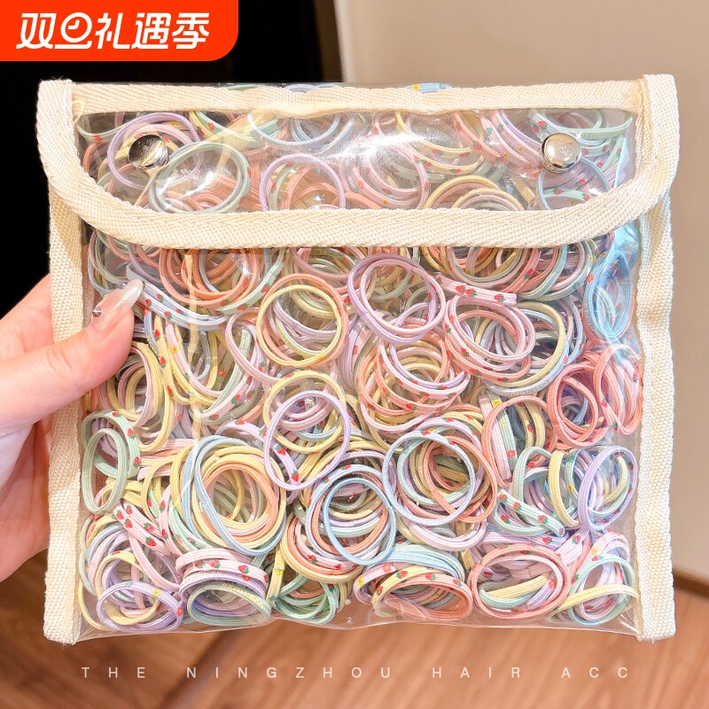 儿童橡皮筋高弹力发圈宝宝耐用发绳弹性好女童扎头不伤发马尾发饰