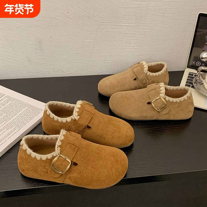 厚底内增高全包勃肯鞋女2025秋季新款休闲乐福鞋博肯单鞋豆豆鞋,女鞋,勃肯鞋/软木鞋,淘宝优惠券,粉丝福利购,淘宝优惠卷