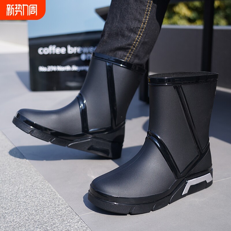 雨鞋男款2025厨房防滑中筒雨靴新款胶鞋防水鞋钓鱼涉水靴轻便耐磨