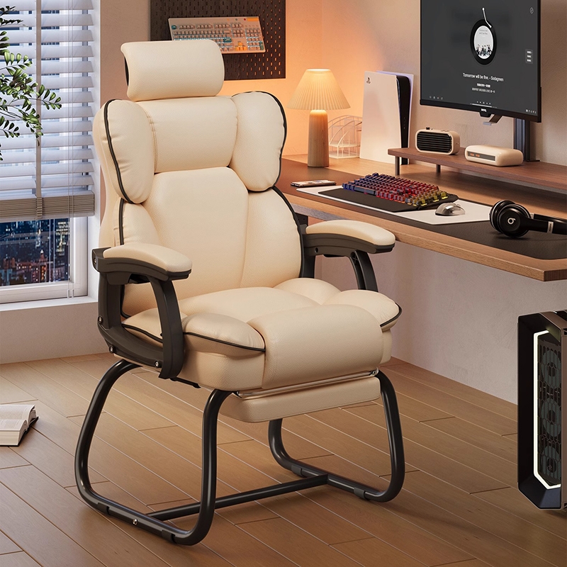 电脑椅宿舍卧室可躺沙发电竞椅子靠背椅舒适久坐书桌弓形办公座椅