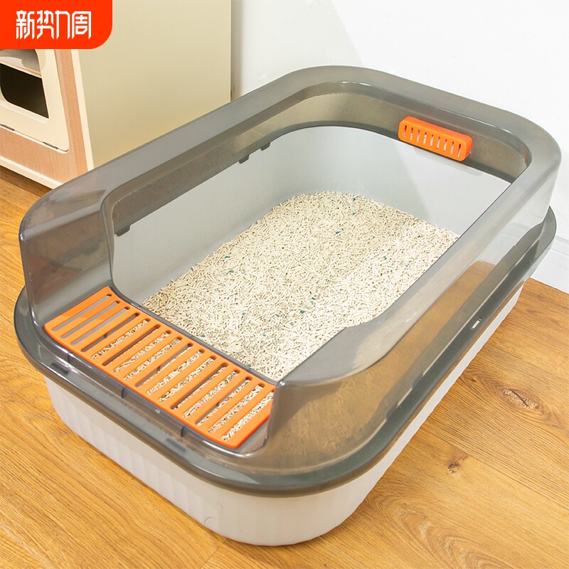 【多可特猫砂盆】超大号全开放式幼猫厕所防臭外溅半封闭屎盆用品