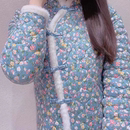 网红棉服秋冬中国加厚棉袄女装 复古民族妈妈东北旗袍棉衣外套