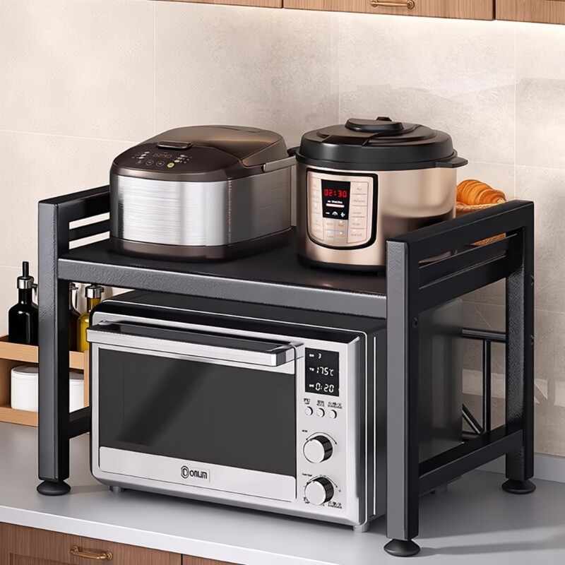 厨房微波炉架置物架多功能多层架子烤箱收纳架家用台面电饭锅支架
