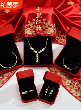 新中式新款繁花似锦精致镀金项链