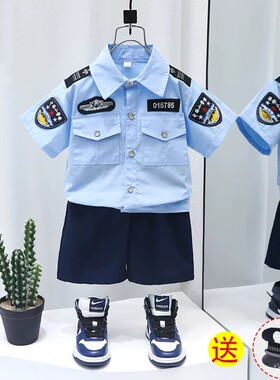 儿童警察套装男童警官服
