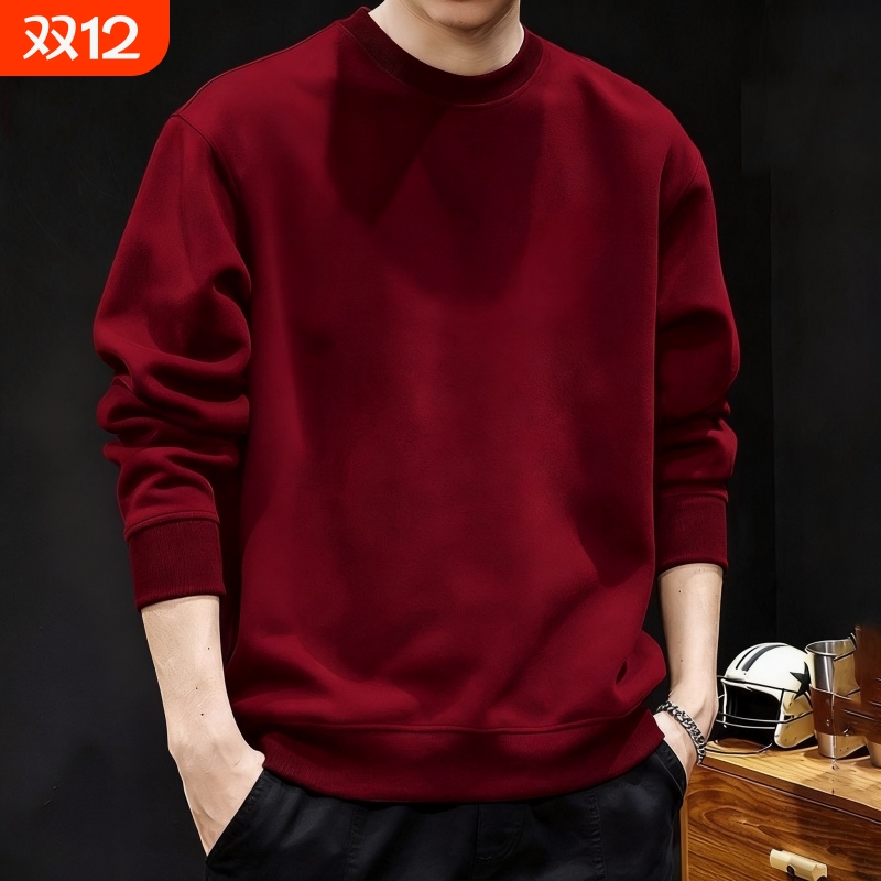 男士长袖t恤卫衣2025秋冬季简约宽松圆领百搭潮牌休闲痞帅情侣装
