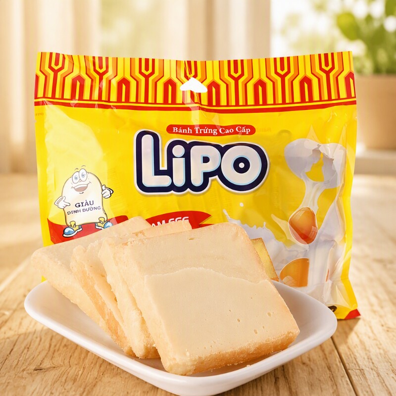 官旗直售Lipo面包干饼干组合越南小零食进口特产小包装榴莲独立