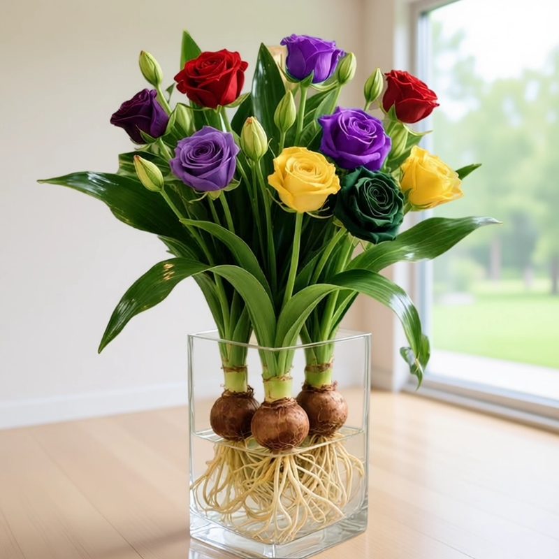 可土培水培植物水养重瓣香水玫瑰花室内桌面室外盆栽地载绿植花卉