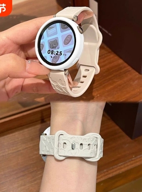 适用于华为GT5手表带gt4新款watch5纹液态硅胶gt5Pro软壳GT3男女41mm款Watch4pro运动小米watchs4夏女表红色