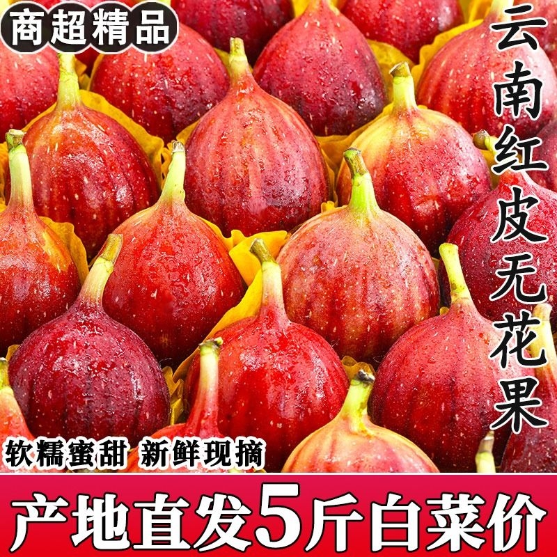 云南红皮无花果软糯蜜甜新鲜现摘