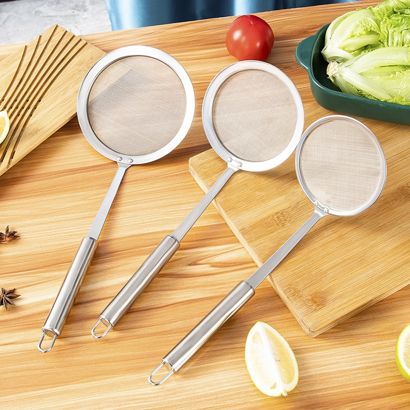 100目细网打沫漏勺家用厨房过滤网筛撇浮沫捞勺滤油勺捞油渣漏勺