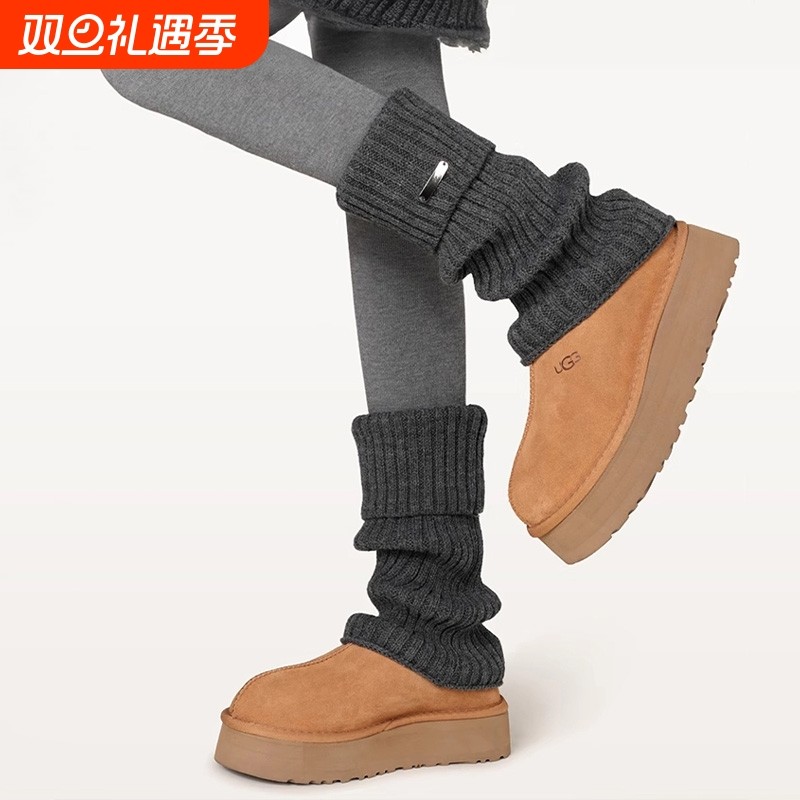 袜套堆堆袜子女秋冬季加厚加绒保暖小腿袜冬季腿套配雪地靴长袜