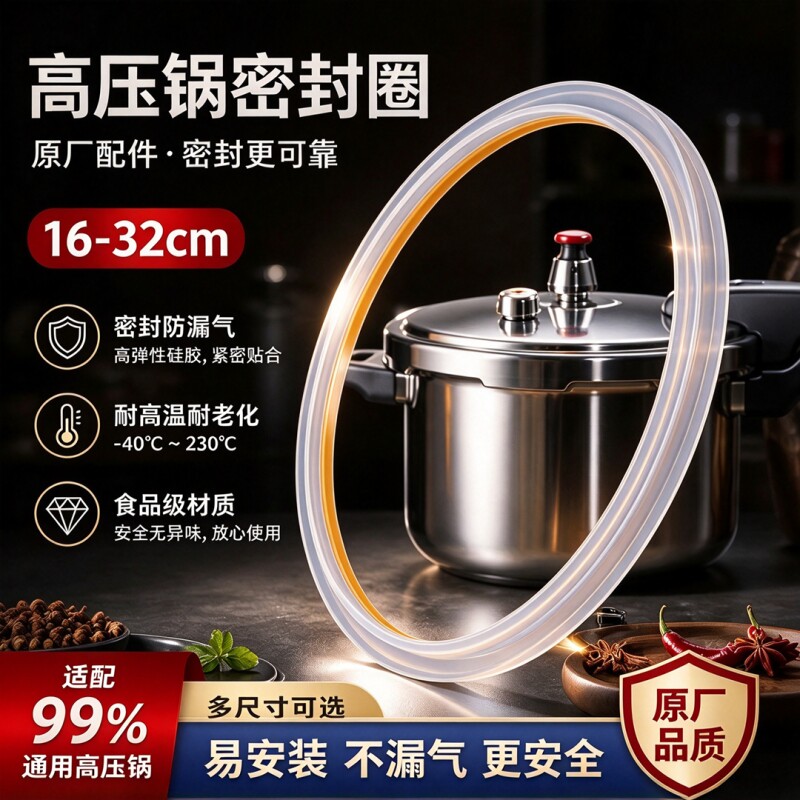 高压锅密封圈橡胶通用22/24/26cm原装正品不锈钢压力锅牛筋