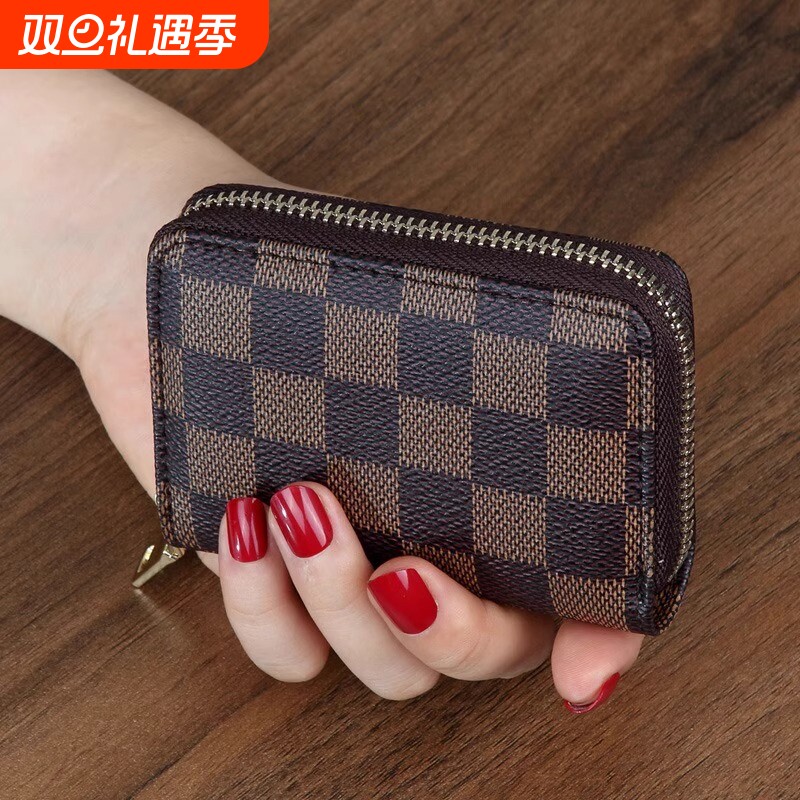 复古高档卡包女式新款防盗防消磁卡套小巧多卡位零钱包证件收纳包