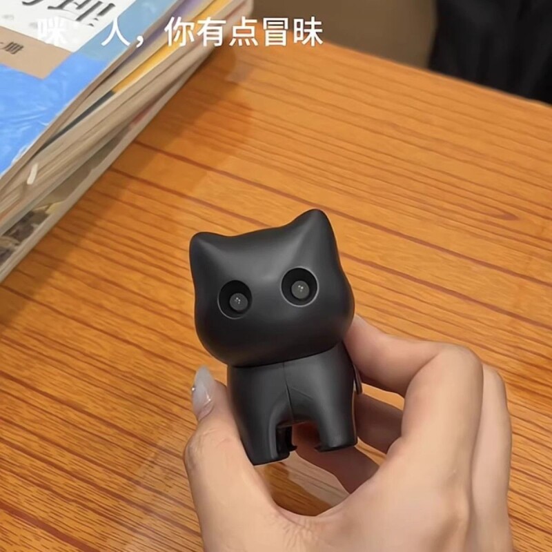 网红爆款钥匙扣黑猫小夜灯发光发声创意挂饰猫咪书包挂件闺蜜