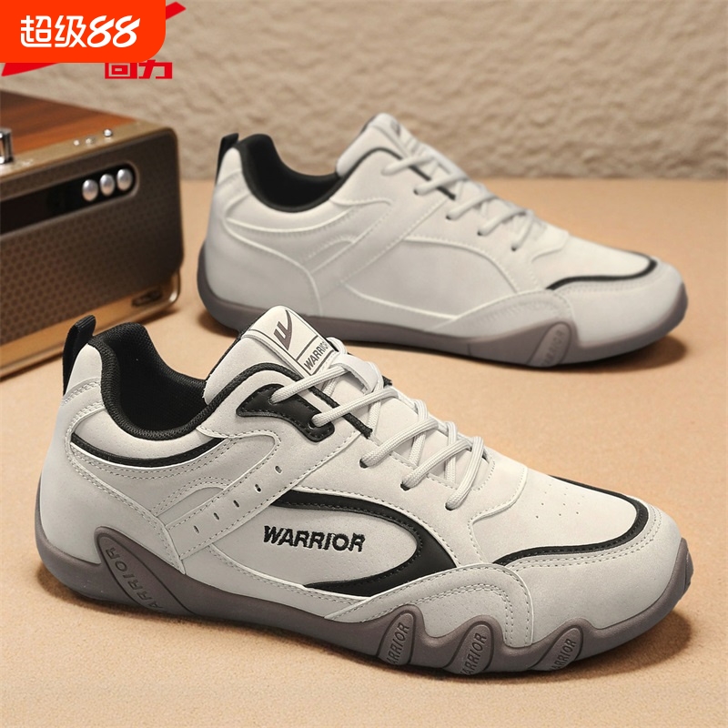 回力男鞋2025新款秋季男士赛车德训鞋皮面防水休闲运动鞋薄底板鞋