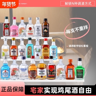 便利店小瓶基酒白兰地伏特加威士忌微醺小瓶50ml调酒套装基酒百搭
