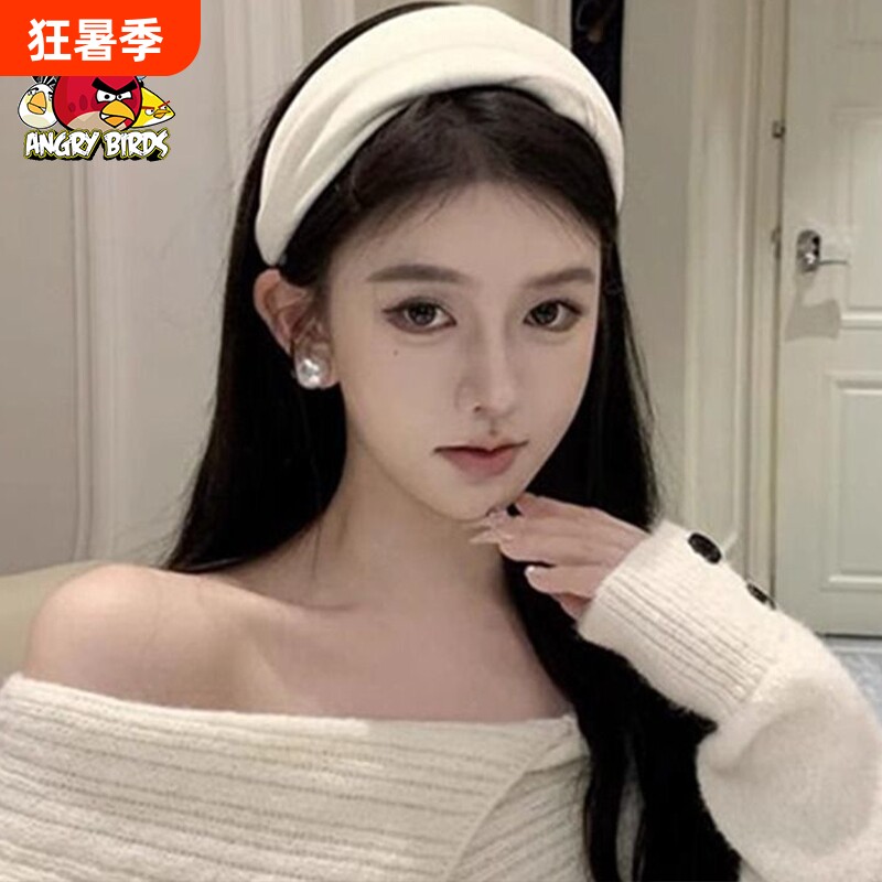 发箍女愤怒的小鸟新款宽边简约高颅顶发饰高级感洗脸头箍发饰