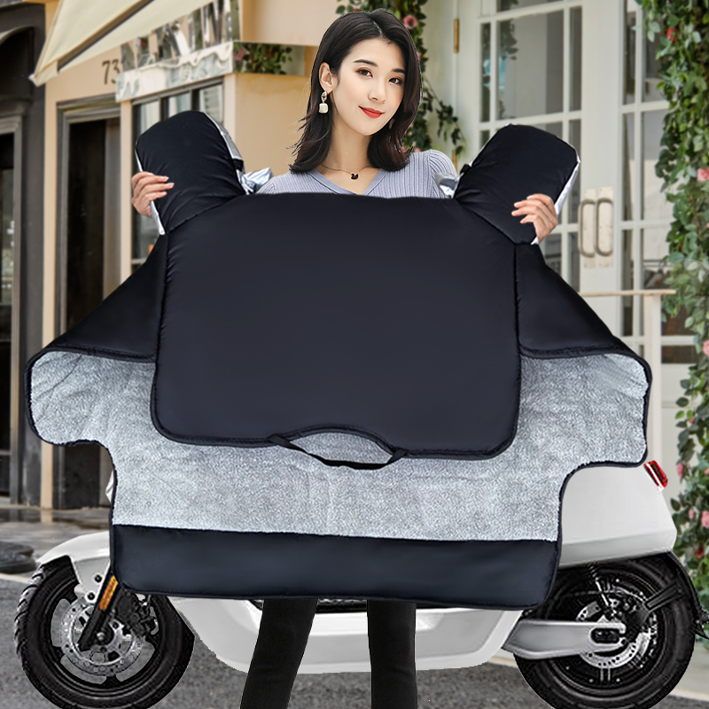 女防水电瓶车加绒加厚挡风被