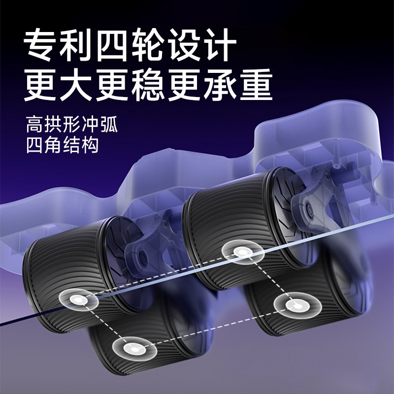 腹肌轮健腹轮自动回弹2024新款卷腹练腹肌神器滚轮W瘦肚子运动器