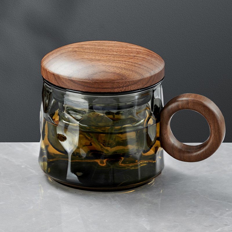 玻璃茶杯茶水分离泡茶p杯过滤办公室绿茶水杯子墩墩杯男士个人专