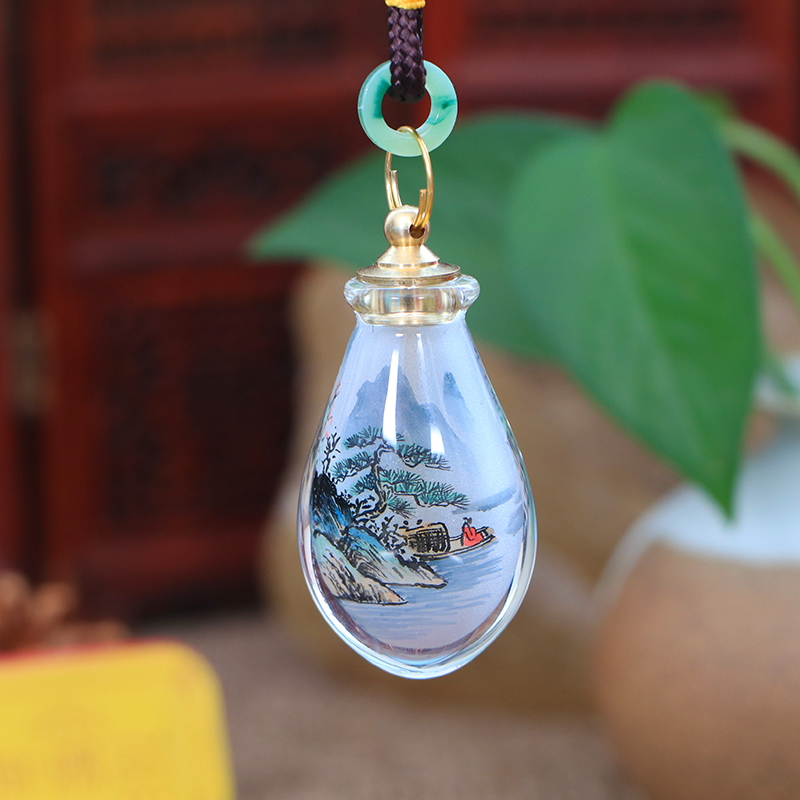 内画鼻烟壶螺纹手绳工艺礼品出国