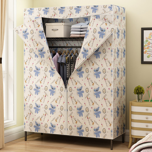 简易布衣柜全钢架多层家用铁艺