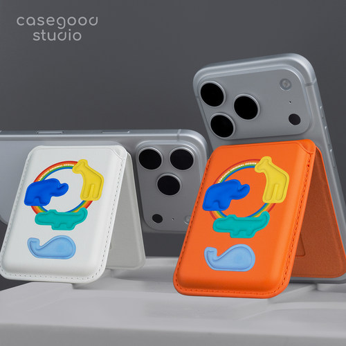 CASEGOOD 原创手机磁吸卡包支架MagSafe新款证件照片门禁背贴卡套
