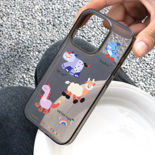 casegood原创动物半透明黑色双层13苹果16手机壳15promax适用iPhone14保护套小众高级感新款 17小众