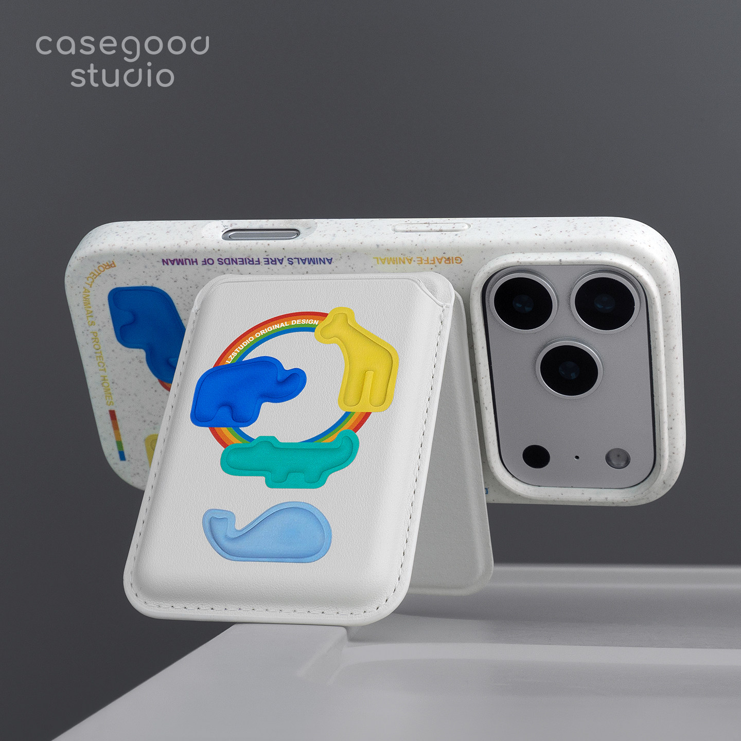 CASEGOOD 原创小众降解磁吸手机壳新款18pro磁吸卡包带支架苹果17promax适用15iPhone16保护套14创意13图片