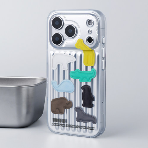 CASEGOOD 原创小众行李箱高级感电镀银色苹果17promax手机壳15适用iPhone16pro保护套小动物透明个性创意简约