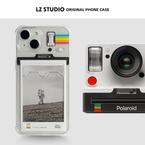 可放拍立得照片卡包苹果15手机壳