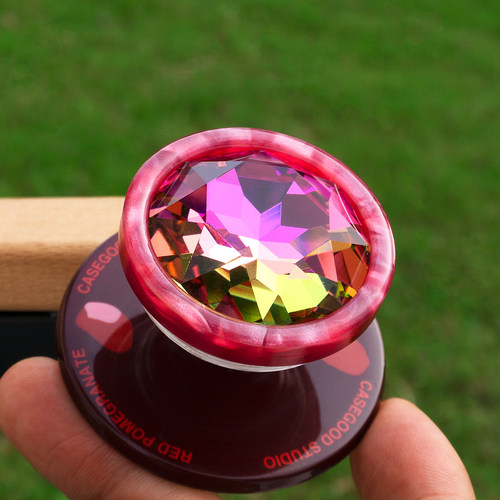 CASEGOOD 原创红石榴钻石磁吸手机支架带镜子闪闪宝石新款高级感