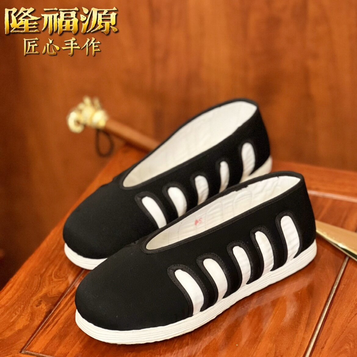 新款匠心手作中式老北京纯手工千层底布鞋男道士鞋十方鞋一脚蹬