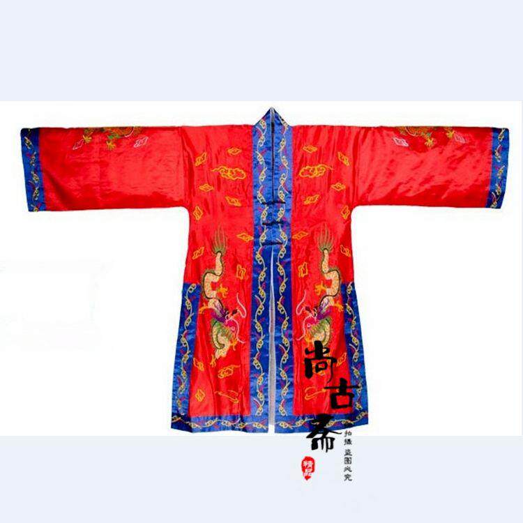新款道士太极服装道用品法器朝衣道服法衣道袍八卦五长袖龙袍刺绣