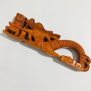 特卖用品道家法器手炉手工雕刻龙头手炉香炉龙身手柄香樟木实木