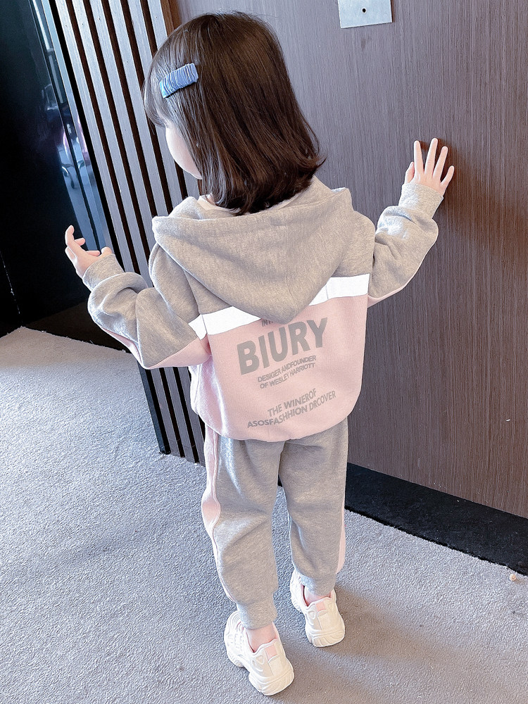 品牌专柜官方正品女童休闲套装秋冬新款宝宝外套网红运动休闲两件